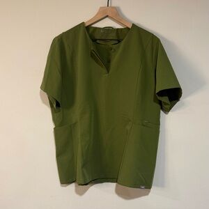 FIGS DARK OLIVE BRISTOL SLIM HENLEY SCRUB TOP LIMITED EDITION SIZE XXL
